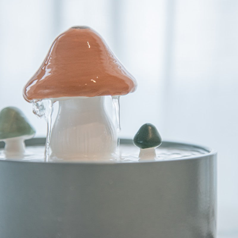 Mushroom Cat Water Fountain