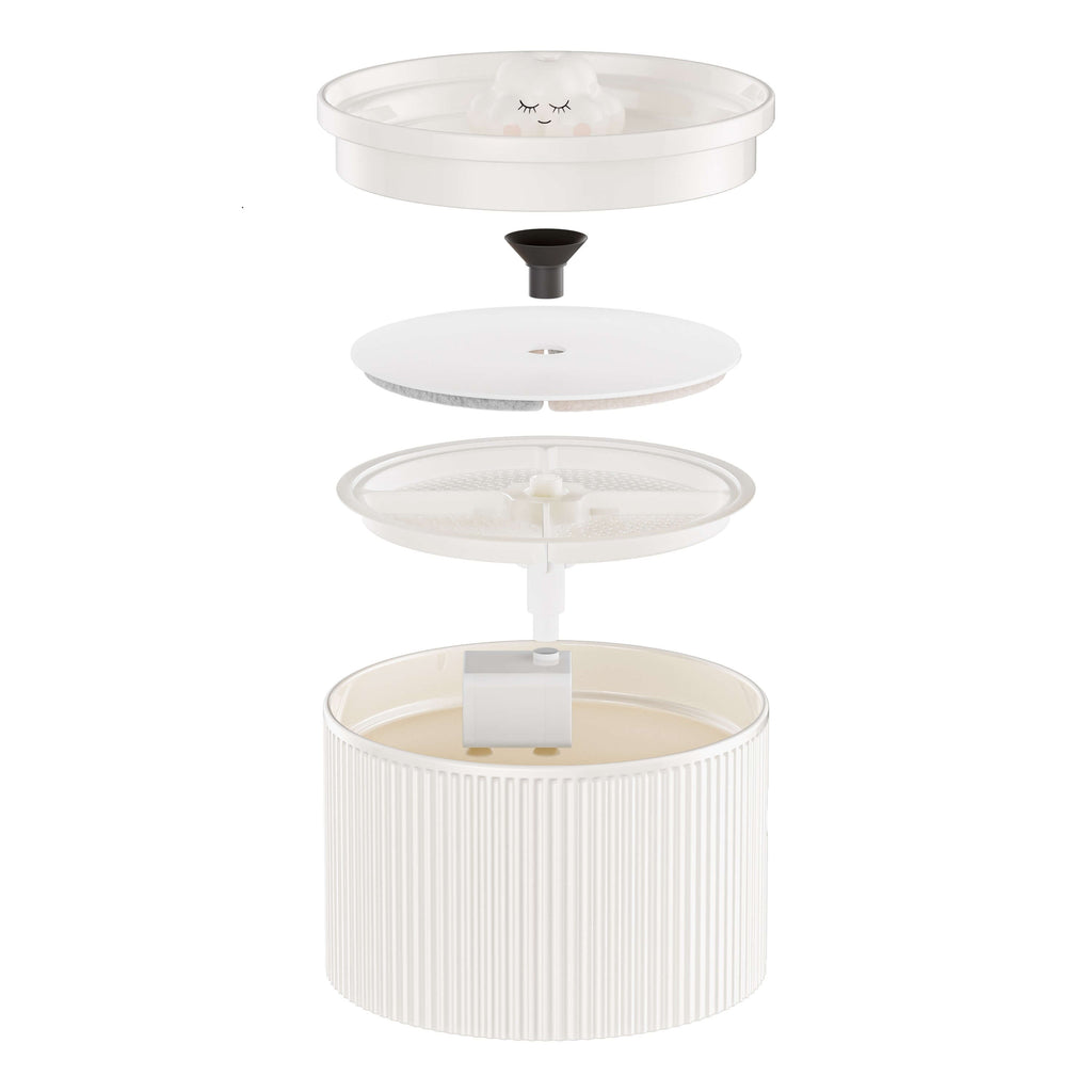 50oz Cloud Cat Water Fountain: Enhanced Filtering for Refreshing Hydration