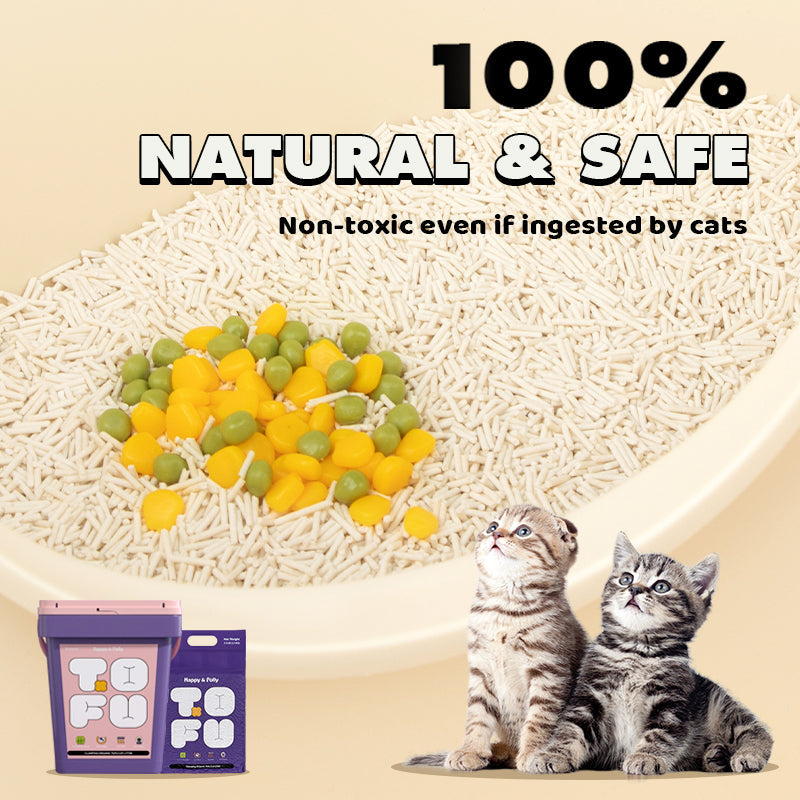 4 Bags Clumping Natural Tofu Cat Litter (22lb)