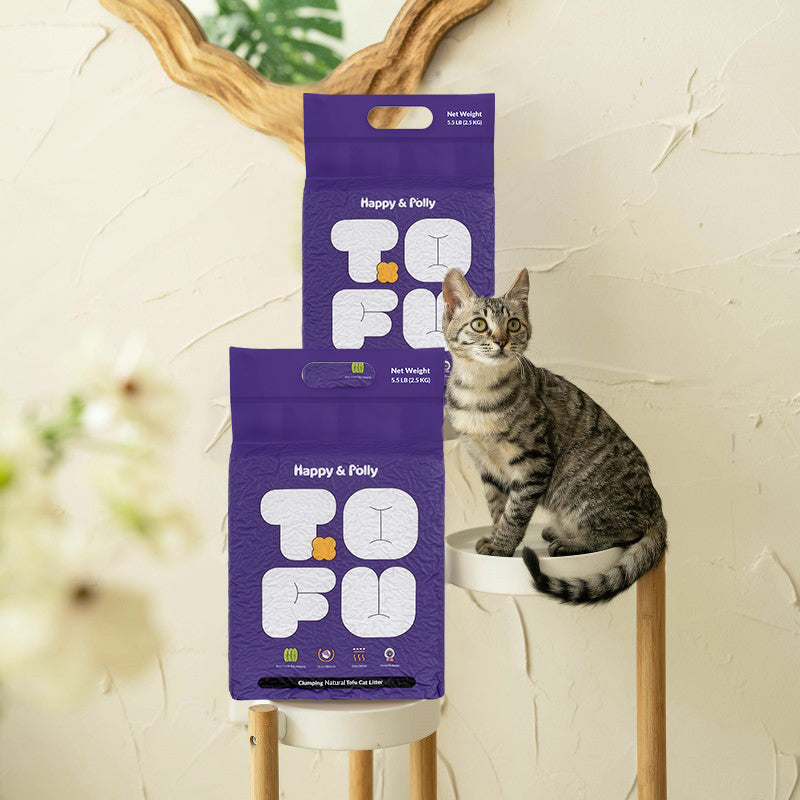 4 Bags Clumping Natural Tofu Cat Litter (22lb)